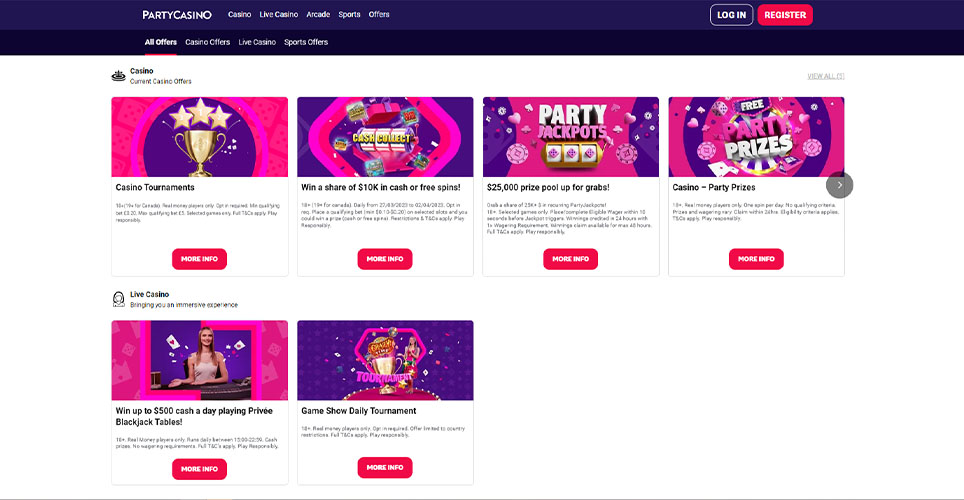 Screenshot 2 Party Casino