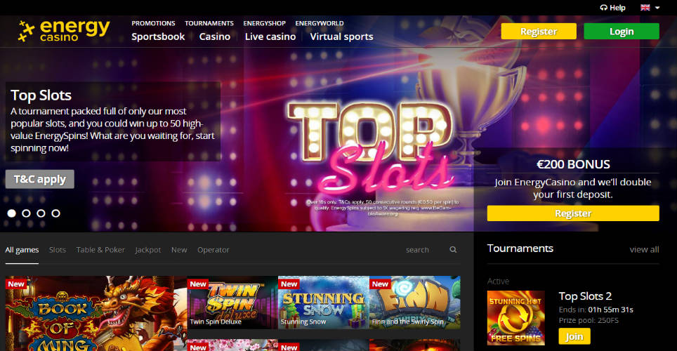 Screenshot 1 EnergyCasino