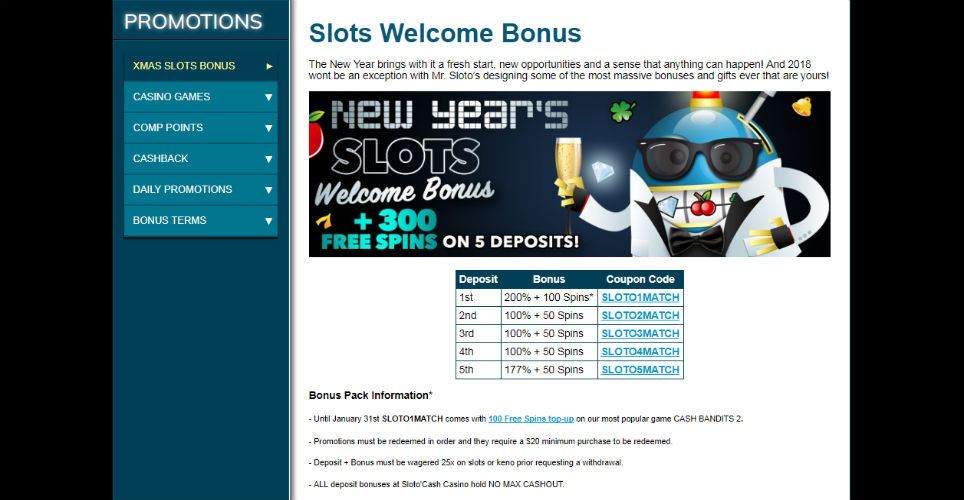Slotocash no deposit bonus 150