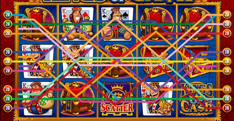 Kings of Cash Slot Paylines Display
