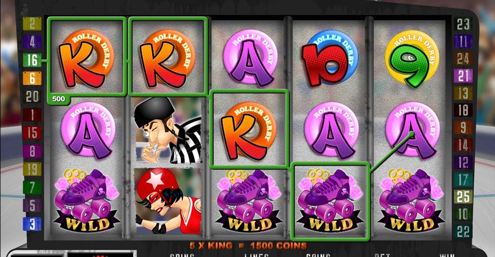 Roller Derby Slot Winning Spin