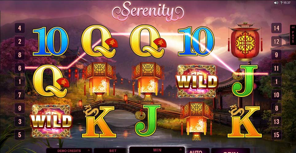 Serenity Slot Lines Screen