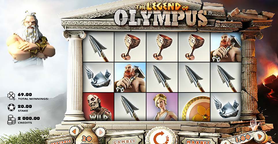 The Legend of Olympus Slot Win Screen