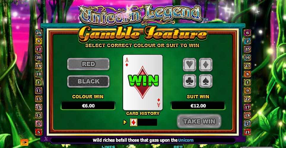 Unicorn Legend Slot Risk Game