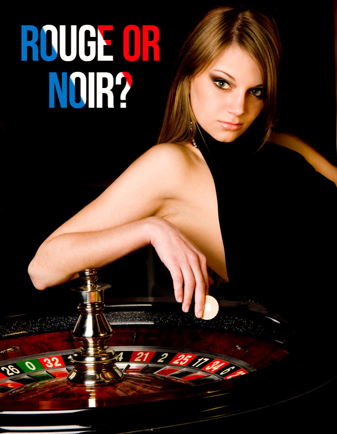 Choose even bets Rouge or Noir playing French Roulette online for free or for real money