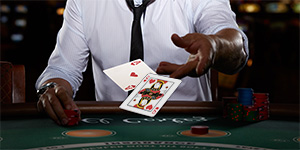 Blackjack 21 points casino card game
